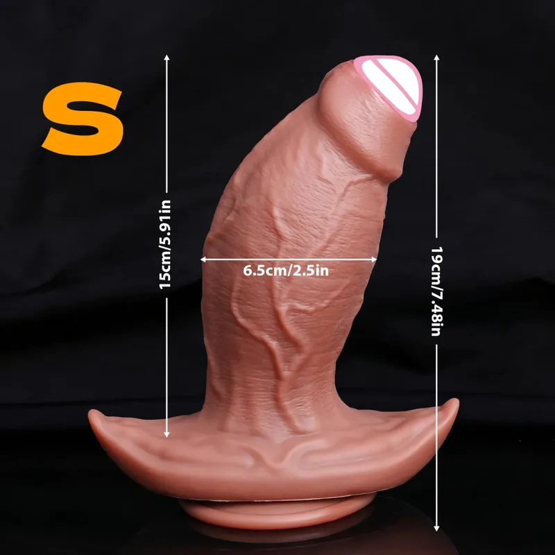 Realistic Flesh Skin Soft Thick Big Dildo Double Silicone Small Penis Woman Man Anal Sex Toy Suction Cup Dick Masturbators Cock