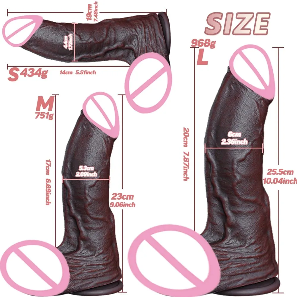 Realistisk Mjuk Stor Dildo XXL Porr Enorm Tjock Fake Penis Dubbel Silikon Kuk Kvinna Man Onani Sugkopp Analsexleksaker