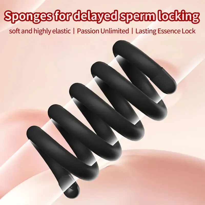 Silicone Semen Lock Ring Male Penis Ring Adjustable Delay Ejaculation Lasting Scrotum Lock Ring Sex Toys for Men Adult Products