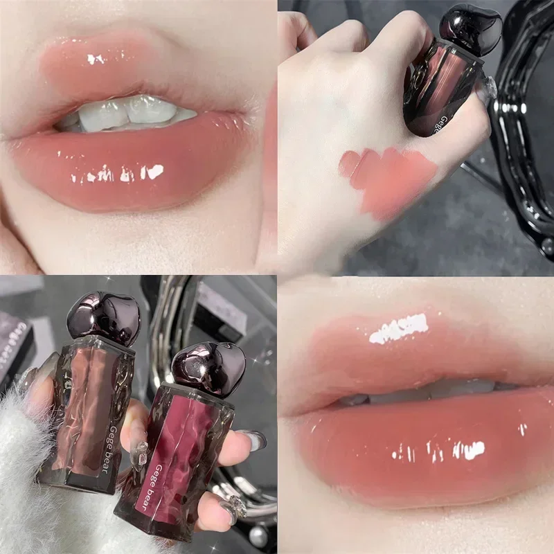 Διαφανές Water Glossy Πορτοκαλί Lip Gloss Red Mirror Jelly Liquid Liquid Liquid Liquid Lipsticks μακράς διαρκείας Καλλυντικά για λεκέδες για τα χείλη — image 3