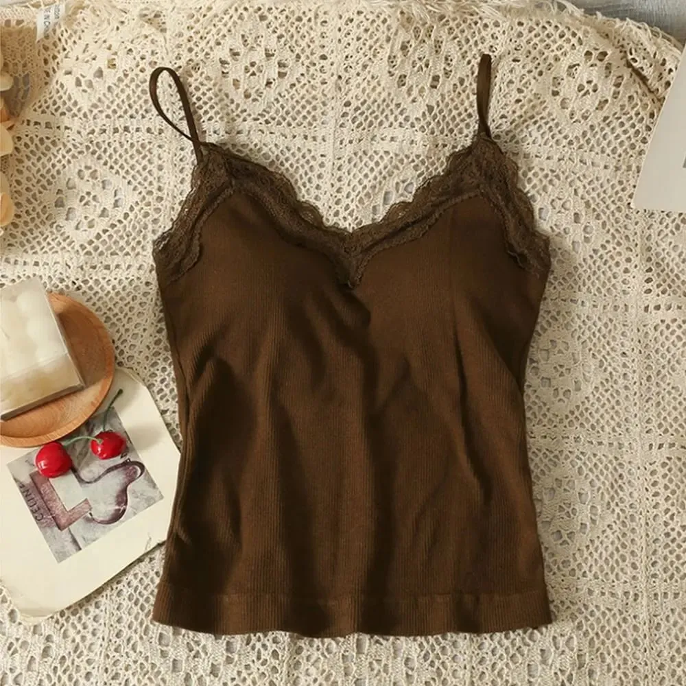 Yüksek Kalite Moda Nefes Dantel Kaşkorse Askı Sutyen Düz Renk Yaz Üst Seksi Stil Telsiz Kırpma Üst