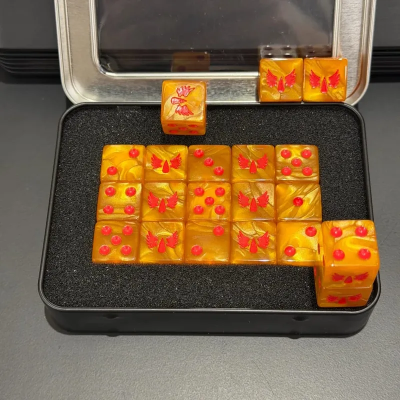 15PCS 16mm/0,63inch D6 Wargaming sada kostek pro stolní miniatury hry Sledování poškození armádní frakce žetony kostek — image 23