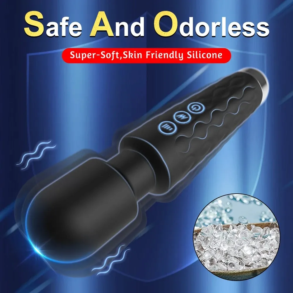 Penggetar Kuat Tongkat Ajaib Wanita USB Boleh Dicas semula Alat Urut Kalis Air Klitoris G-Spot Vibrator Mainan Seks Sesuai untuk Dewasa — image 5