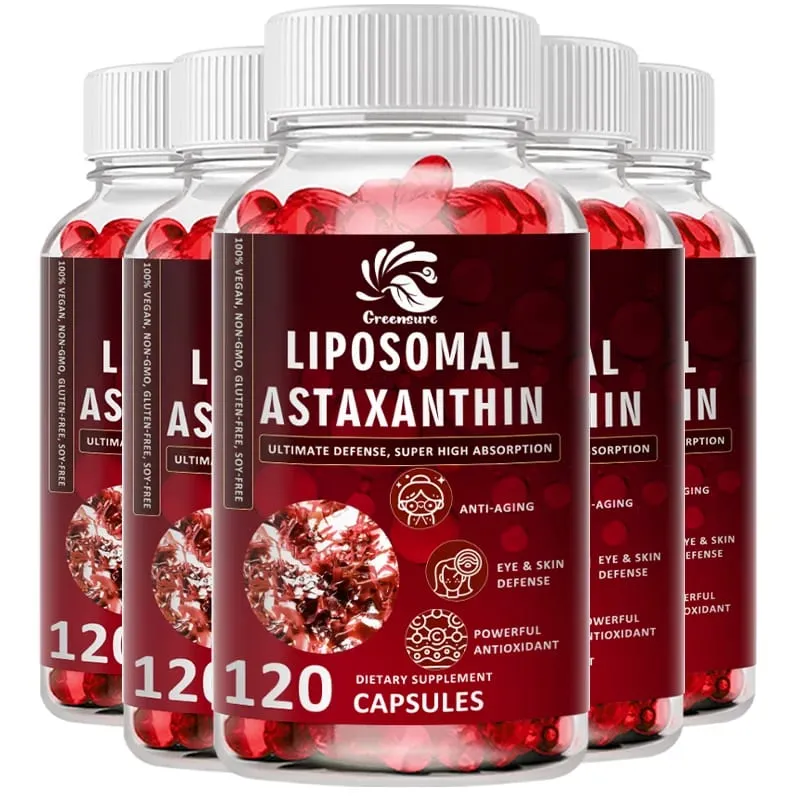 Cápsula de astaxantina lipossomal de 24 mg - Alivia a fadiga ocular, melhora a pele sensível, restaura a função muscular, aumenta a imunidade — image 9