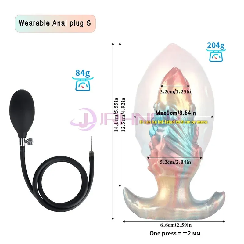 Dog Knot anal Dildos inflatable Buttplug max 11cm huge anal dilation plug sex toys for women men BDSM G-Spot Prostate Massage — image 9