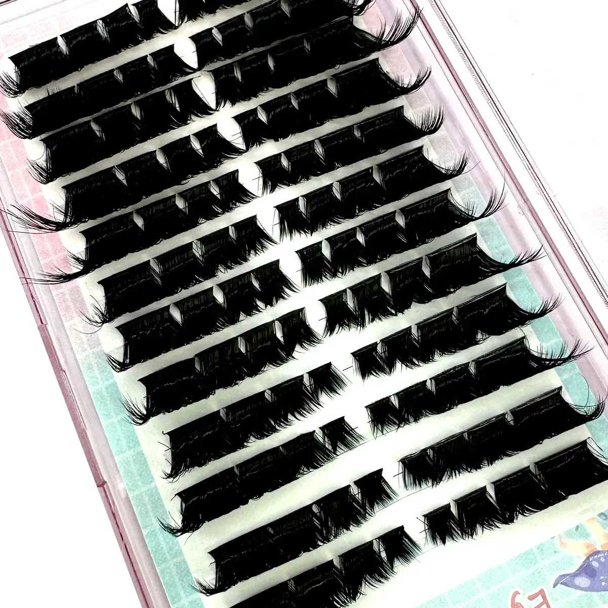 New Thick Fluffy Single Mix 3D Segmented Natural Minkr Eyelash Extension Fox Eye Effect LashesClusteIndividual False eyelashes — image 3