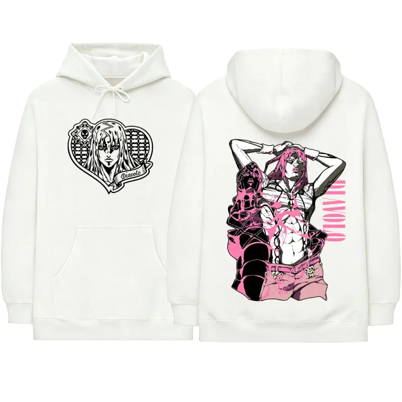 Anime Jojo Bizarre Adventure King Crimson Diavolo Hoodies Men's Women Clothing Fashion Oversized Hooded Sweatshirts Pullovers — image 5