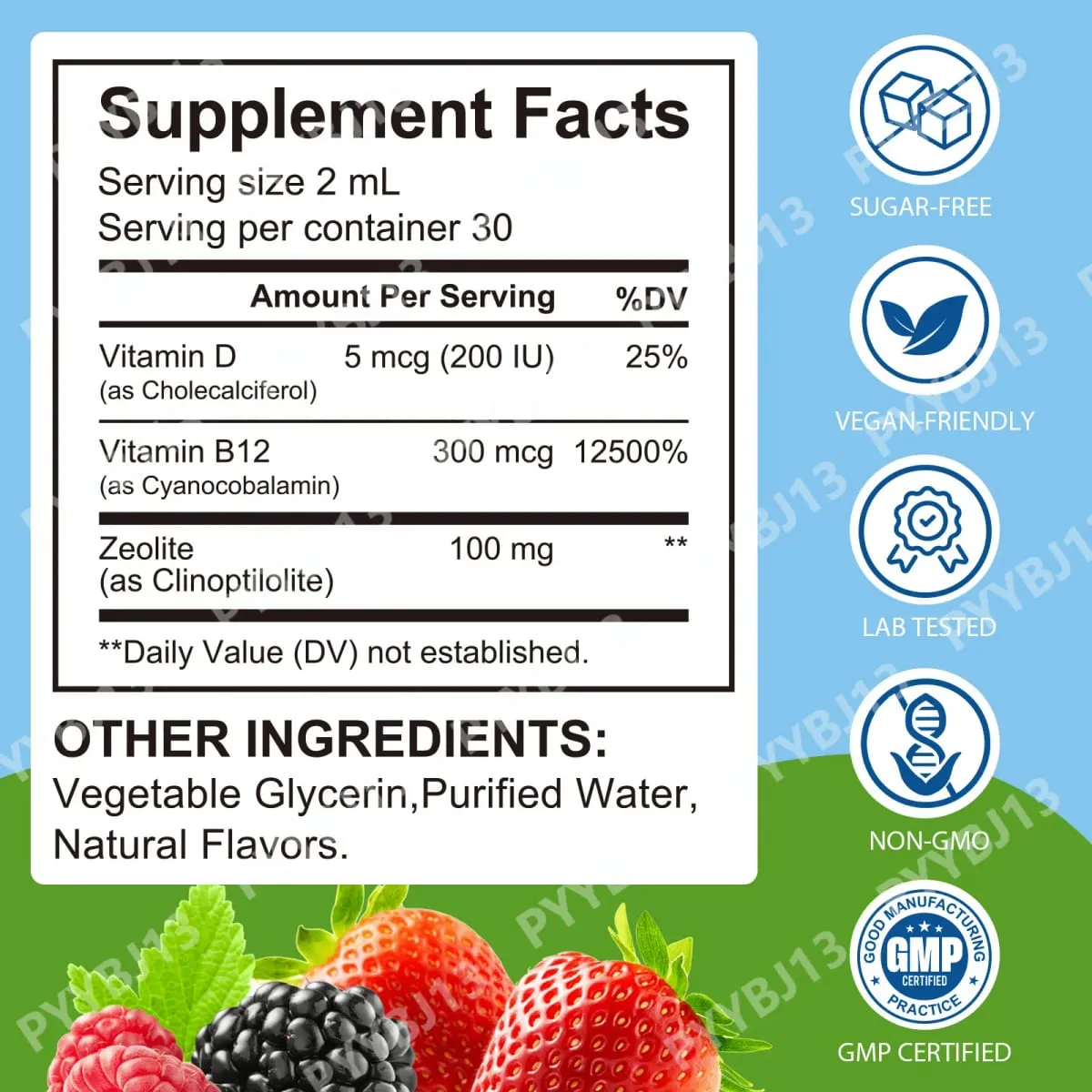ArtoaLabs Sugar Free Vegan Zeolite Detox Oral Liquid Supplements Zeolite Detox Drops for Kids Energy Daily Wellness Support