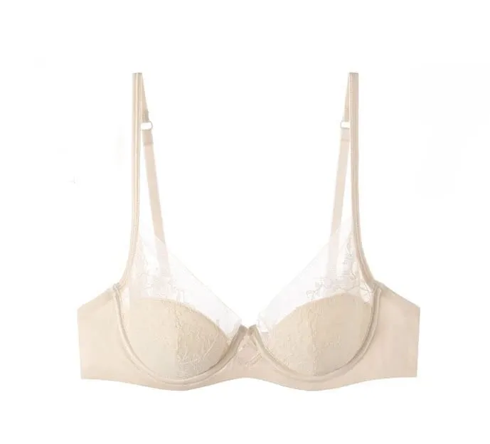 Kanten en satijnen lingerieset in Franse stijl Verzamelde verstelbare bandjes BH en dunne vulling Zachte draad ComfortOndergoed voor moslimmeisjes — image 13