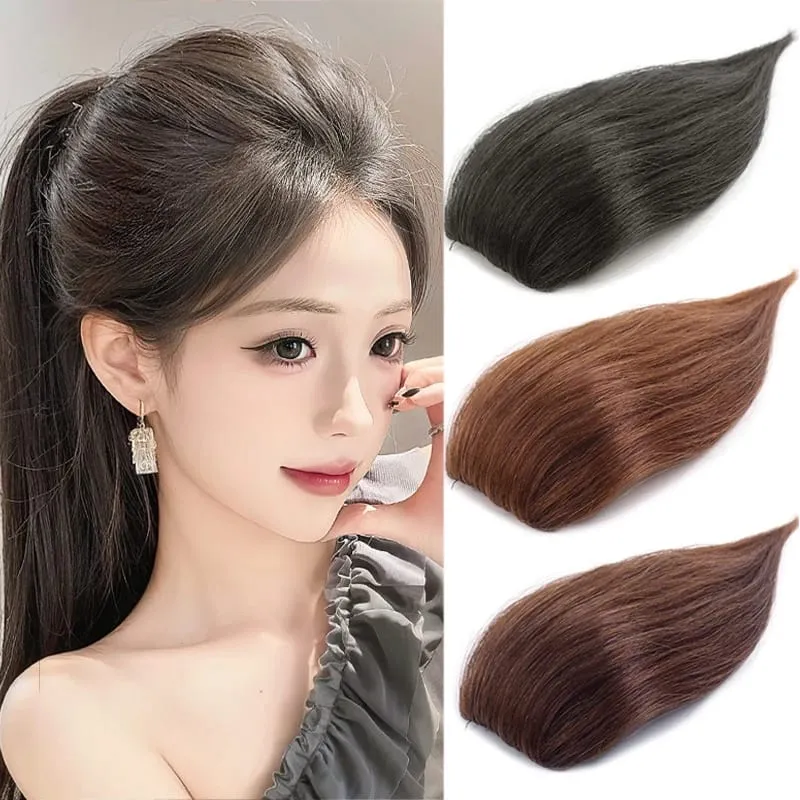 Wig synthetic pad hair piece 20cm 30cm two card one-piece pad hair root increase quantity hair extensions — image 2
