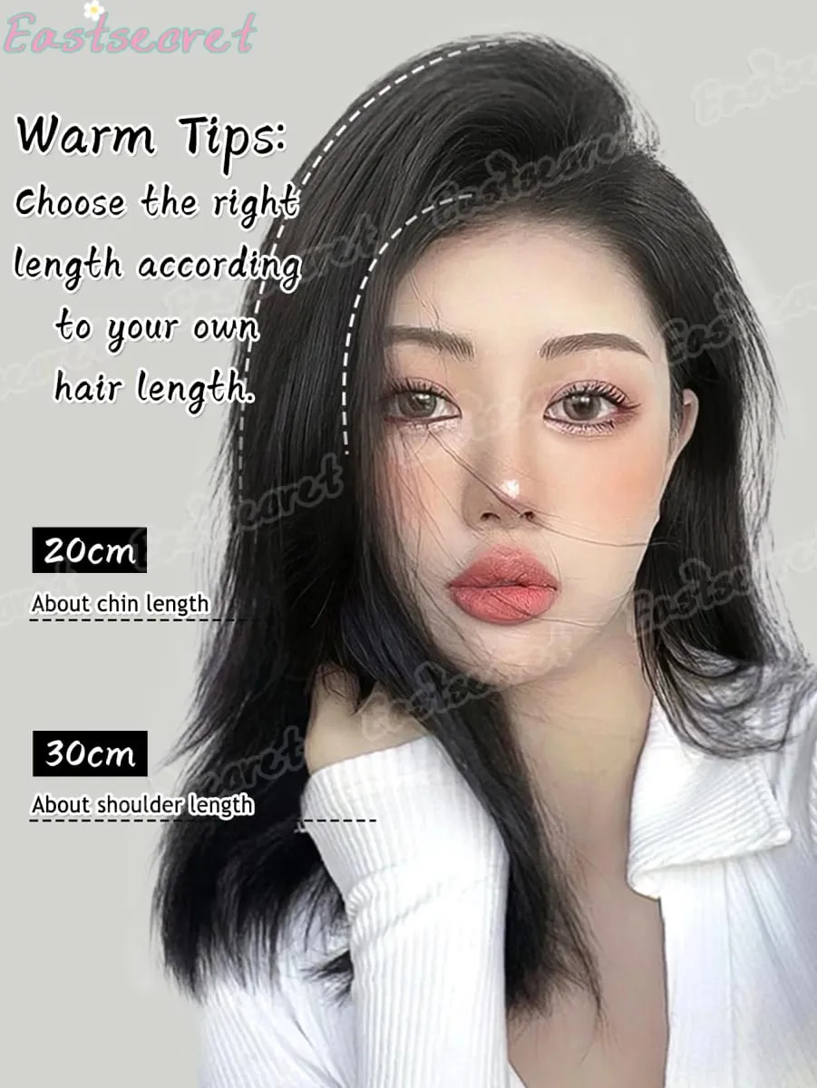 Hair Clip Natural Hair Extensions Clip In Synthetic wig Extensions 8/12Inch Hairpiece Replenish Hair Volume Clip In Natural Hair — image 5