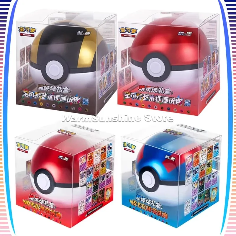Poke Ball Master Balls Premium Ball Gift Box Pokemon Cards PTCG Simplificado Chinês Pacote Original Crianças Aniversário Brinquedo de Natal — image 1