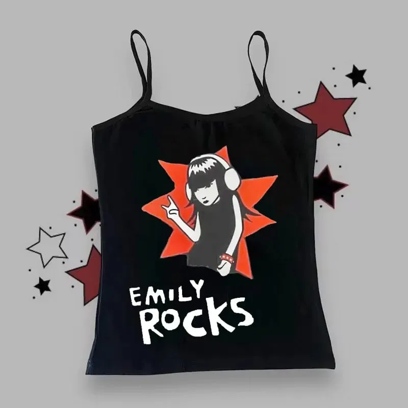 Women Gothic Spider Web Print Cami Tank Top Sleeveless Spaghetti Strap Y2K Slim Cropped Camisole Dark Punk Streetwear Tops — image 13