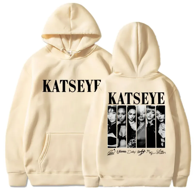 限定 Kpop Katseye プリントパーカーヴィンテージトレンディ男性女性 Y2k パーカートレーナーフリース特大トラックスーツストリートファンギフト — image 10