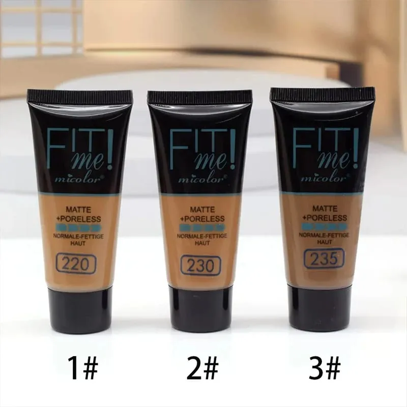 Micolor Fit Me 2 IN 1 Poreless Powder & Liquid Foundation Full Coverage Liquid Concealer Scars Μαύροι κύκλοι Ακμή Καλλυντικό Σετ — image 4