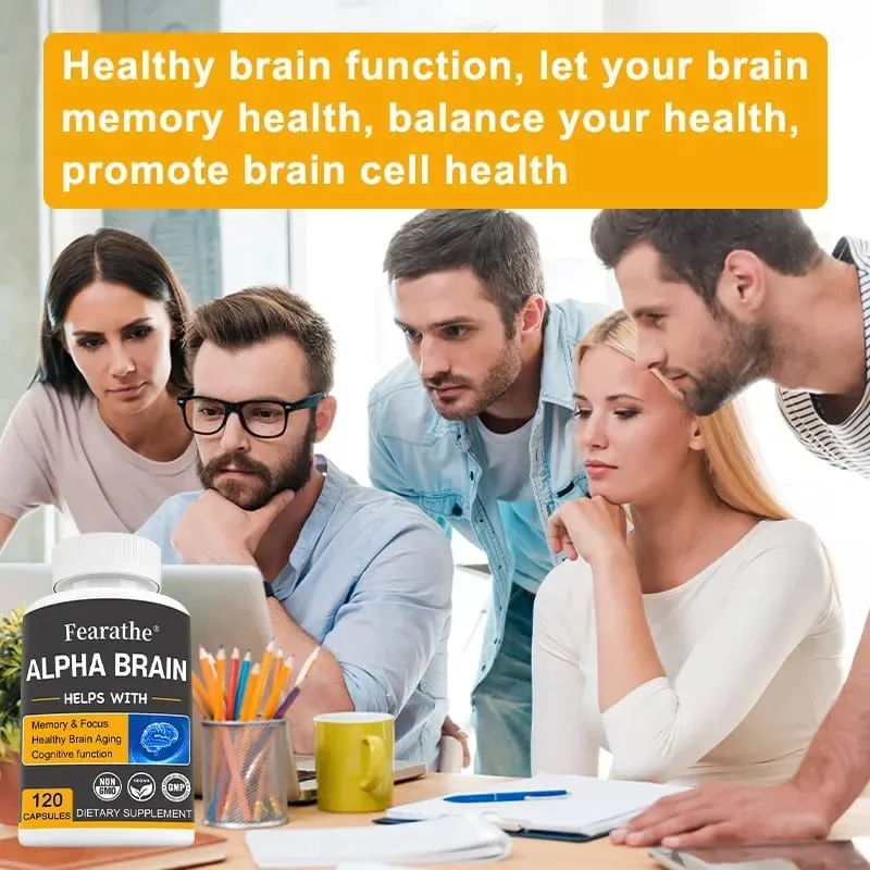 Alpha Brain Nootropics 男性と女性向けの脳サプリメント - ビタミン B6 フォーカス カプセルで記憶力と精神的明晰性と認知力を向上 — image 6