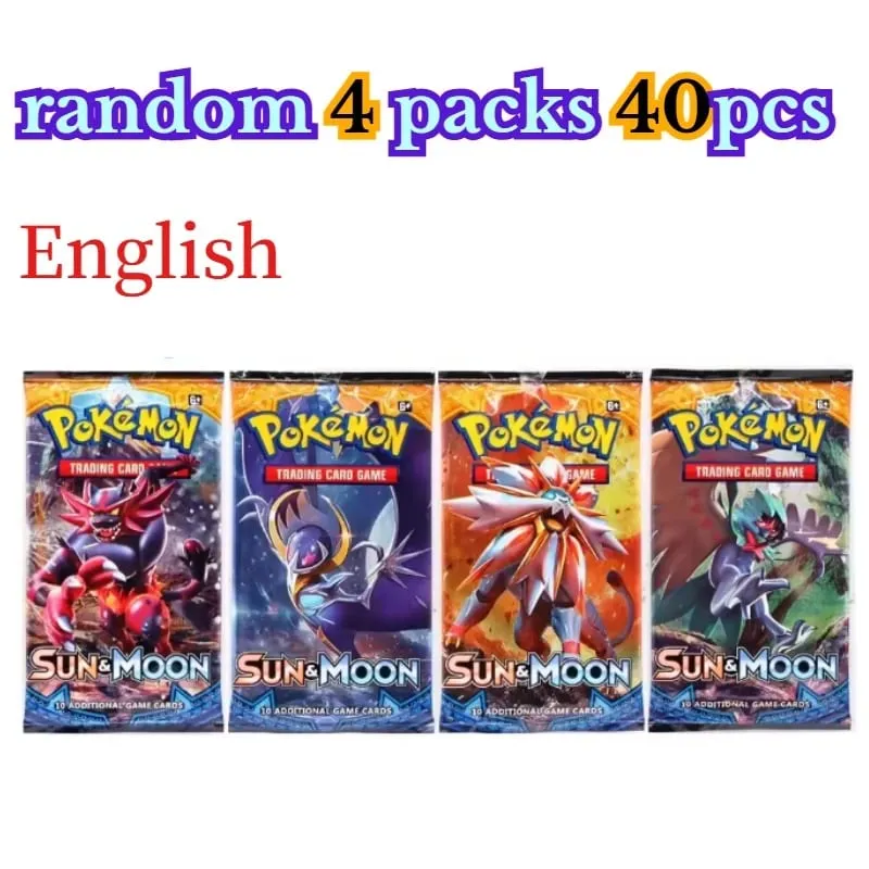 zábava 40 kusů Pokemon Card Pack 4 sady Sun Moon Violet 151 Angličtina Sběratelské karty Sběratelské hračky Halloween Dárek Fantasy Sci-Fi — image 32