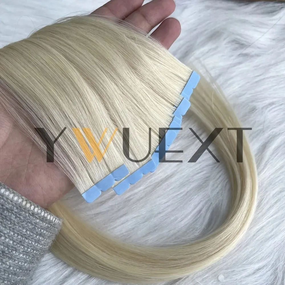 Mini Tape in Human Hair Extensions 12"-20" Straight Natural Black 1B# Machine Made Remy Hair 10pcs/pack Invisible Tape Hair for Women Black Friday — image 14