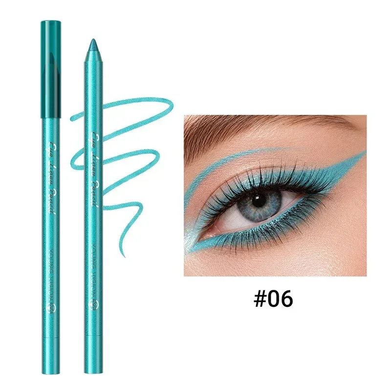 14 Color Eyeliner Pencil Pearlescent Matte Dark Purple Red Eye Liner Waterproof Long Lasting High Pigment Eyeshadow Makeup — image 8