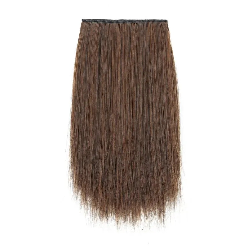 Synthetic 10/20/30cm Short Straight Hair Pieces Invisible Clip in Hair Top Side Cover Hair Accessories for Women — image 9