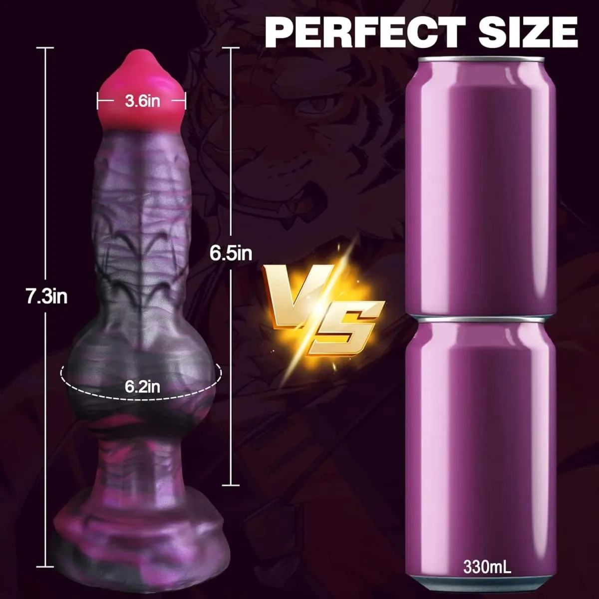 9 "Wolf Penis Anale Plug Seksspeeltje Vrouwen Beginner Hond Knoop Dildo Realistisch Siliconen Dier Met Sterke Zuignap Fantasie monster
