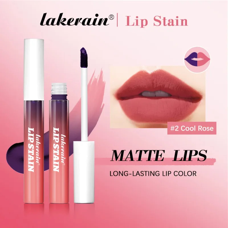 Lakerain conjunto de brilho labial casca e bastão rosa brilho labial resistente à transferência de longa duração à prova d'água brilho labial natural para mulheres — image 4