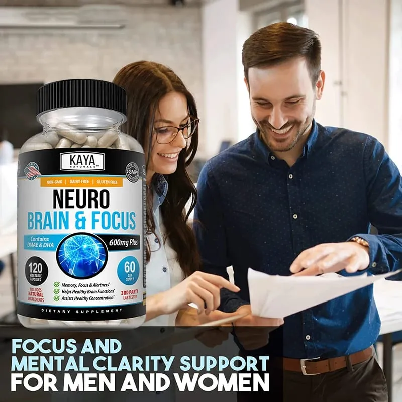 Cápsulas de reforço cerebral nootrópicas - Vitaminas, concentração de memória, clareza e desempenho cognitivo, suporte para alívio do estresse — image 5