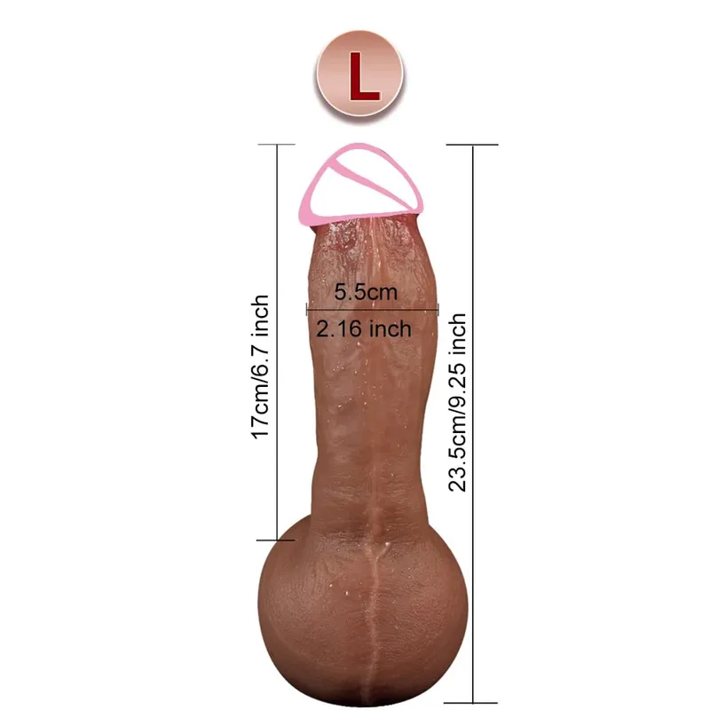 Consolador grueso realista para hombres y mujeres, pene de silicona, pene grande, tapón Anal, juguete sexual para hombres y mujeres Gay, 3 tamaños, sensación de piel suave, realista y grueso — image 6