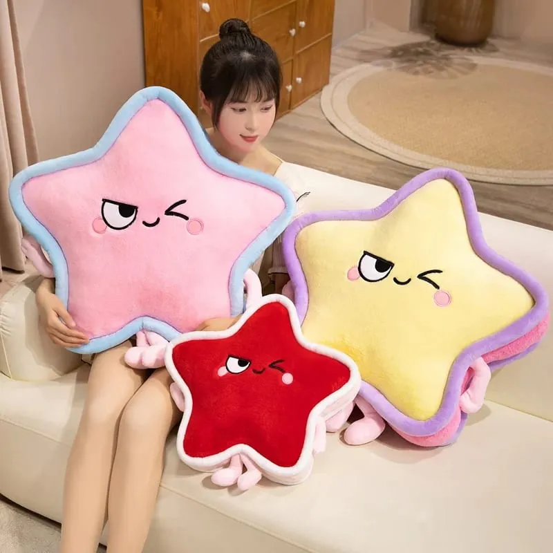 Five Pointed Star Plush Pillow 40/60cm Stuffed Cushion Squishy Sofa Cushion Adorably Home Decor Toys Creative Birthday Gifts — image 8