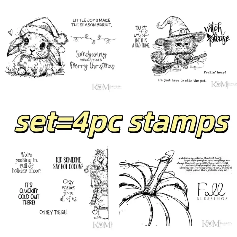 2026 Christmas Halloween Release Clear Stamps DIY Scrapbook Embossed Handcraft Paper Card Album Craft Template Supplies Newest