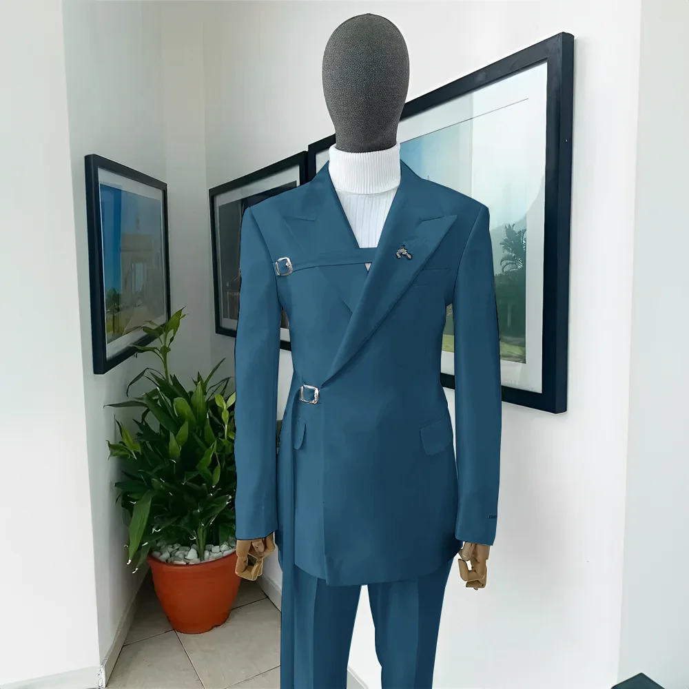 2024 New Men's Wedding Tuxedo Blazer Elegant Men's Suit 2 Piece Jacket Pants White Suit Formal Party Dress for Men