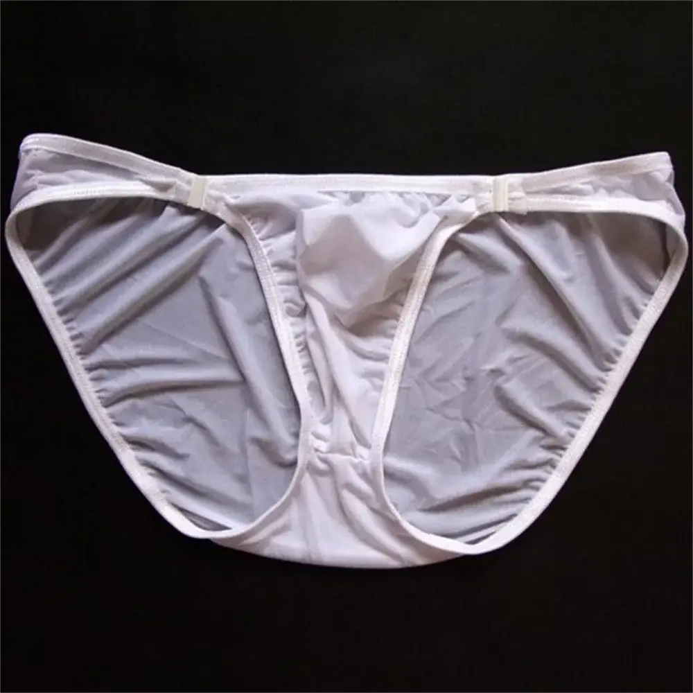 Nam Quyến Rũ U Lồi Nylon Quần Đùi Khóa Có Thể Tháo Rời Eo Thấp Băng Lụa Quần Lót Thoải Mái Lụa Sữa Liền Mạch Quần Lót Mỏng — image 6