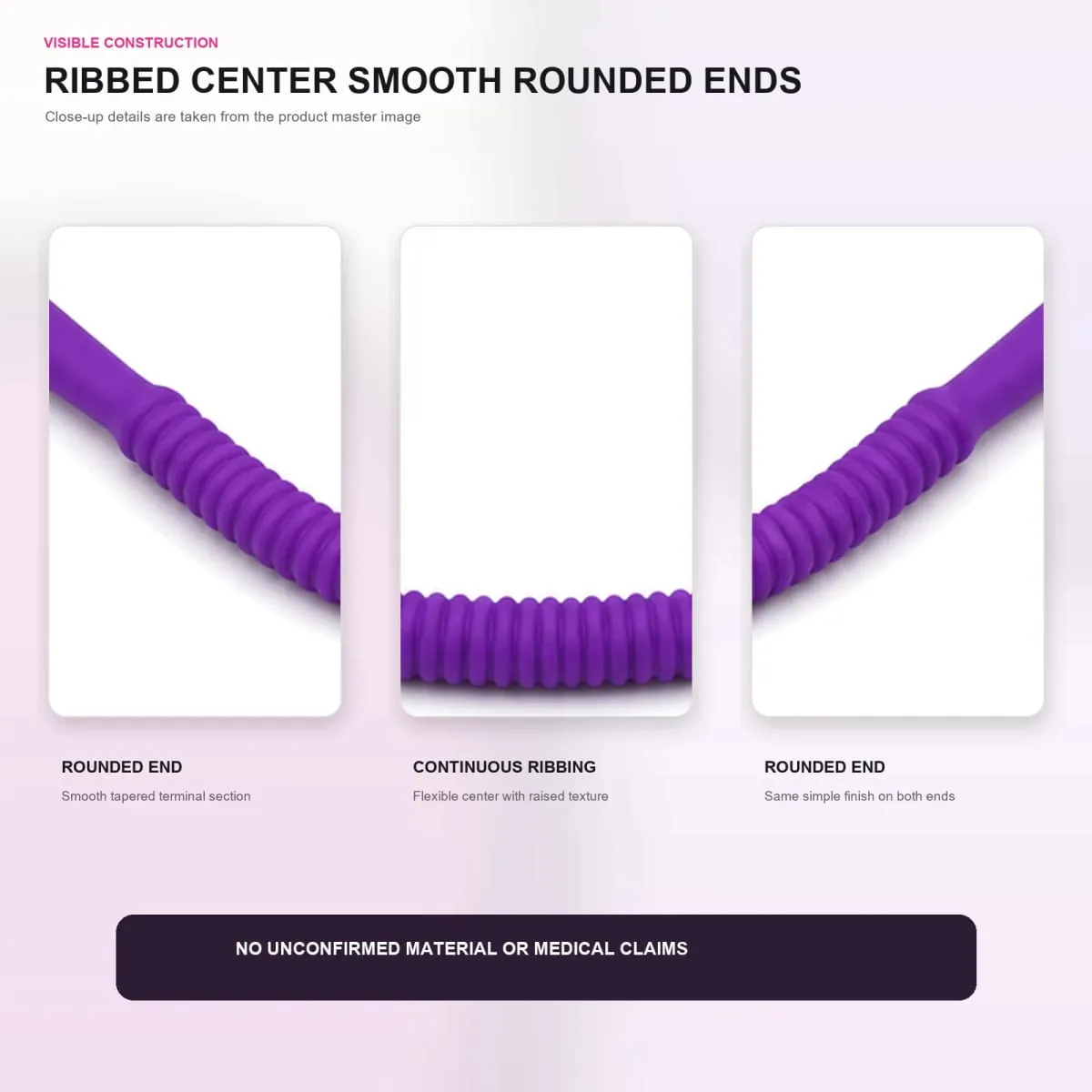 Flexible Vaginal Expander Ribbed Adult Sex Toy Bendable Spreader for Women Couples Pink Purple Black Easy Double Ended Rod Play — image 4