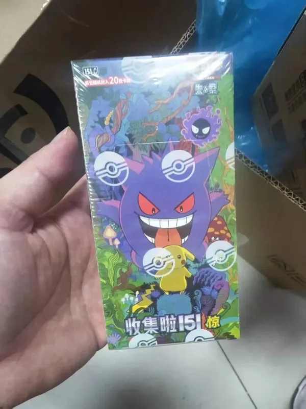 재고 있음 포켓몬 카드 수집 151 슬림 지방 부스터 박스 간체 중국어 Ptcg 카드 컬렉션 크리스마스 장난감 선물 — image 11