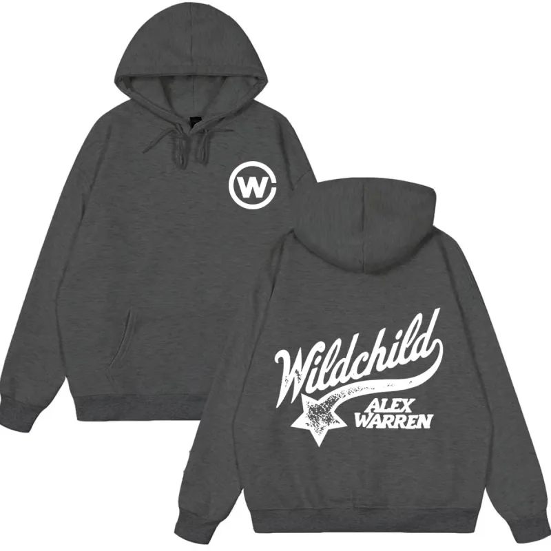Alex Warren Album Wild Child Tour 2026 Merch Hoodie Men Women Fashion Vintage Sweatshirts Long Sleeves Loose Oversized Pullover — image 4