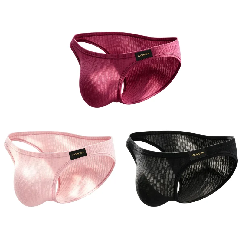 Men's Underwear Ribbed Texture Mens Brief Nylon Elastane Underpants Lightweight Thin Comfortable Male Triangle Underwear M‑XXL — image 30