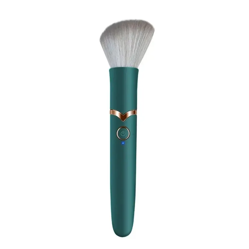 1ks Elektrický podkladový štětec 2 v 1 Vibrační štětec na make-up Multifunkční měkký načechraný přenosný dobíjecí nástroj na líčení detailů