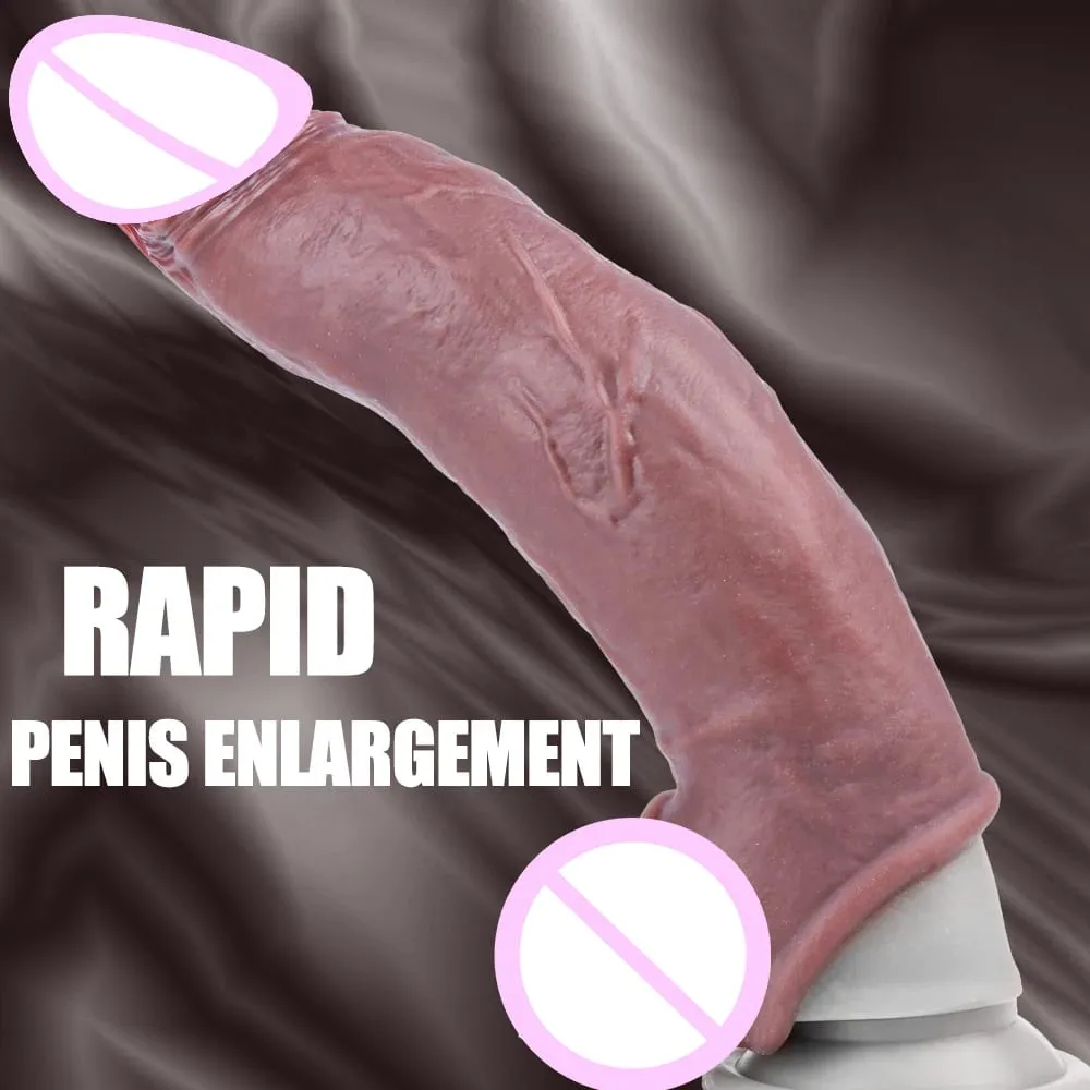 Návlek na erekci Trénink penisu Sexy dospělý muž Silikonový návlek na penis prodlužovač penisu Mužská erotická hračka Dildo Cock