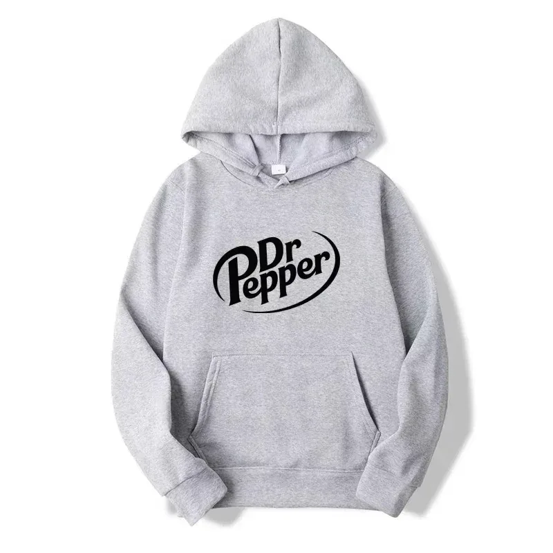 Dr Pepper Hoodie Soda Cola Vintage Beverage Retro Aesthetic Y2K Fashion Black Oversized Casual Sport Sweatshirts