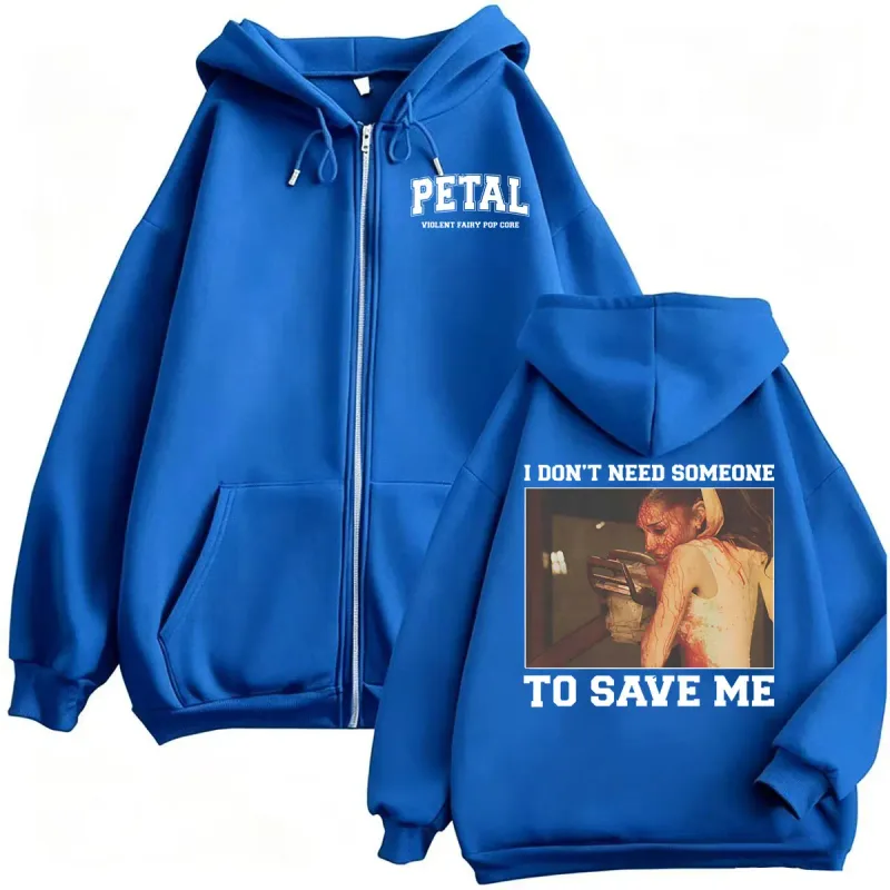 Ariana Grande Petal Core I Don’t Need Someone To Save Jacket Sweatshirts Coats Men Women Casual Cozy High Quality Zipper Hoodies