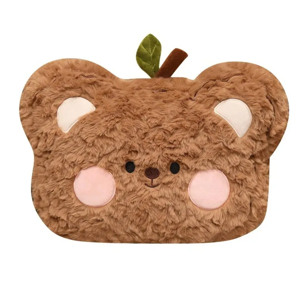 Seat Companion-almohada de oso de pelusa suave y rizada, cojín bonito para sofá, almohada de peluche de Animal Adorable, decoración del hogar