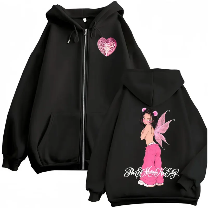 Rapper Omar Courtz Por Si Manana No Estoy Tour Album Zipper Hoodies Men's Clothing Fashion Casual Fleece Sweatshirt Jacket Coats — image 1