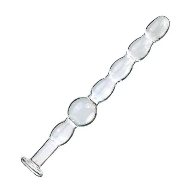 Sumbat Anal Kaca Enam Gaya Manik-manik Menarik Penggunaan Ganda Dildo Kecil Sumbat Bokong Masturbasi Pelebaran Posterior Mainan Seks Dewasa