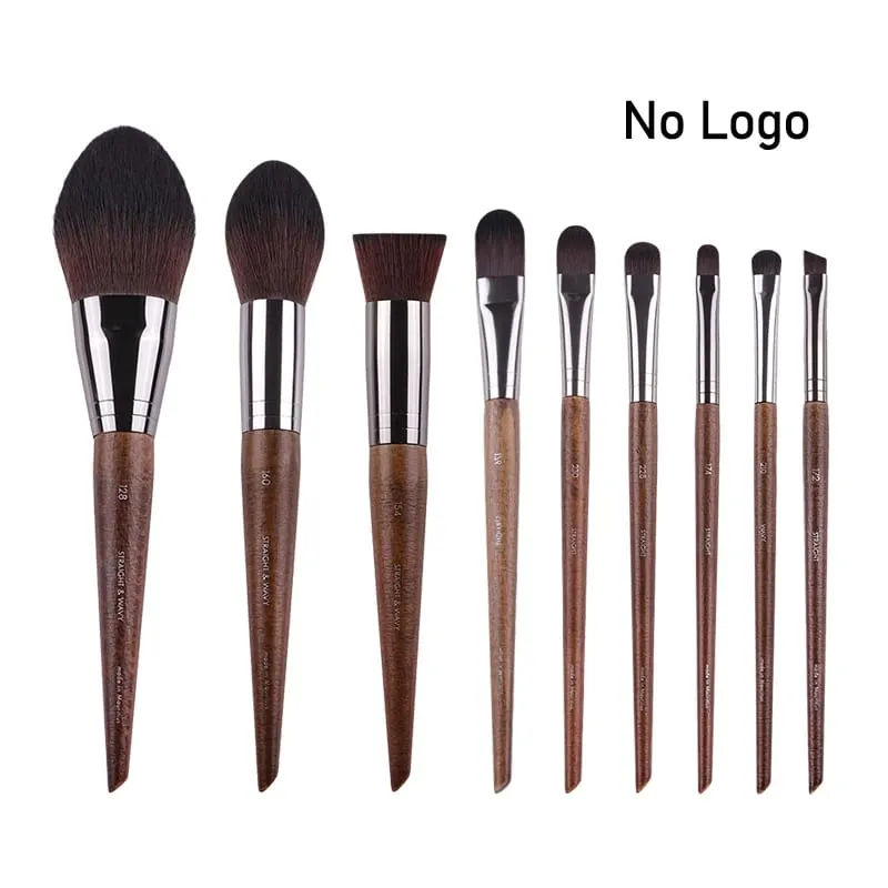 Přírodní dřevo štětce na líčení očí celá sada Pro Crease Eyeshadow Make up kit rozmazání zvýrazňovač obočí Štětec na řasy praktický — image 22