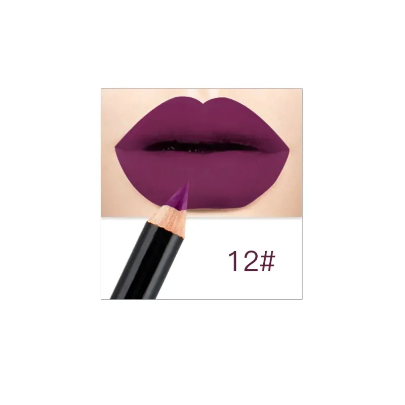 12 Colors Brand Lip Pencils Matte Lipliner Pencil Waterproof Makeup Lips 2020 Matte Lipstick Lip Liner Pen Smooth Nude Cosmetics — image 13