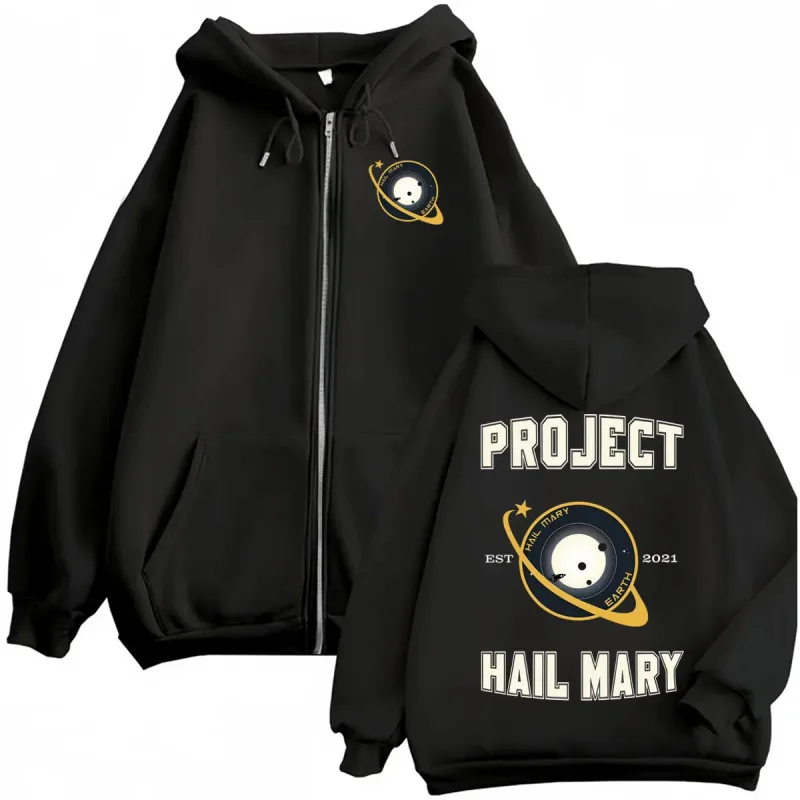 Project Hail Mary Ryland Grace Zipper Hoodies Men Women Fashion Classic Retro Sweatshirt Jacket Bodywarmer Fleece Zip Up Hooded — image 1