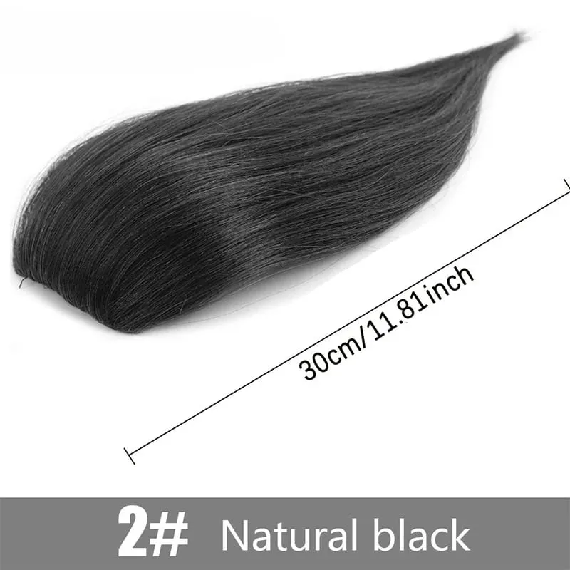Wig synthetic pad hair piece 20cm 30cm two card one-piece pad hair root increase quantity hair extensions — image 11