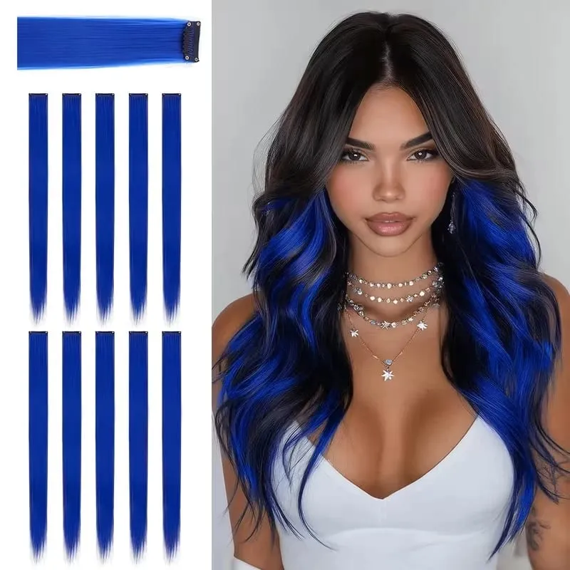 24Inch Synthetic 10pcs Long Straight Clip‑in Hair Extension Easy Install Hairpiece for Women Daily Party Hairstyle Accessory — image 2