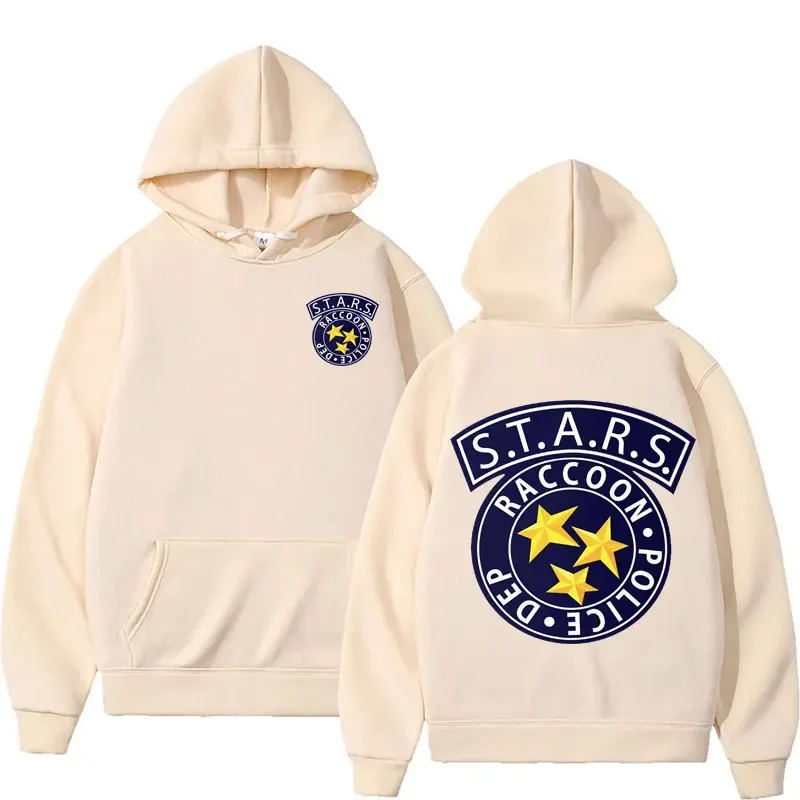 Limited Resident Evil Logo Graphic Hoodies Men's Harajuku Y2k Long Sleeve Sweatshirts Male Fashion Cool Casual Hoodie Streetwear