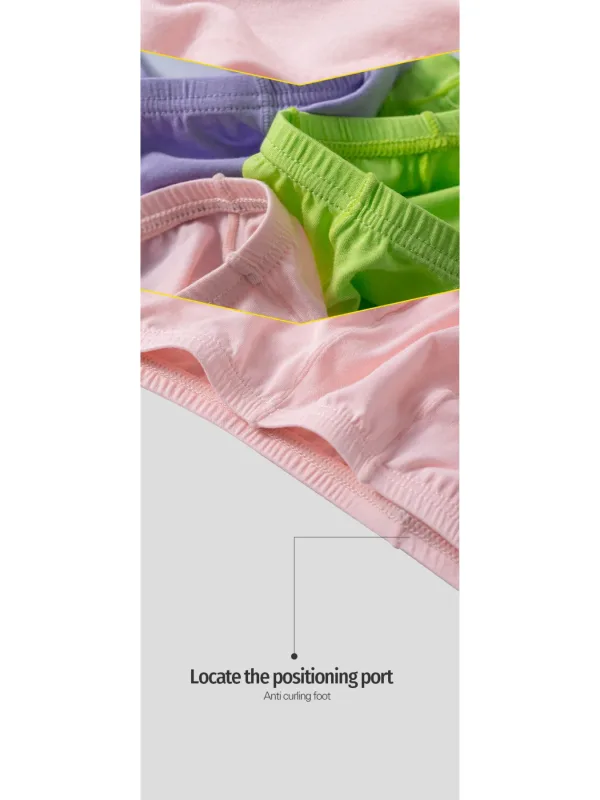 2PCS Low Rise Comfort Men Cotton Briefs Pink Soft Fabric Wide Waistband 3D Support Pouch Moisture Friendly Mens Underwear — image 10